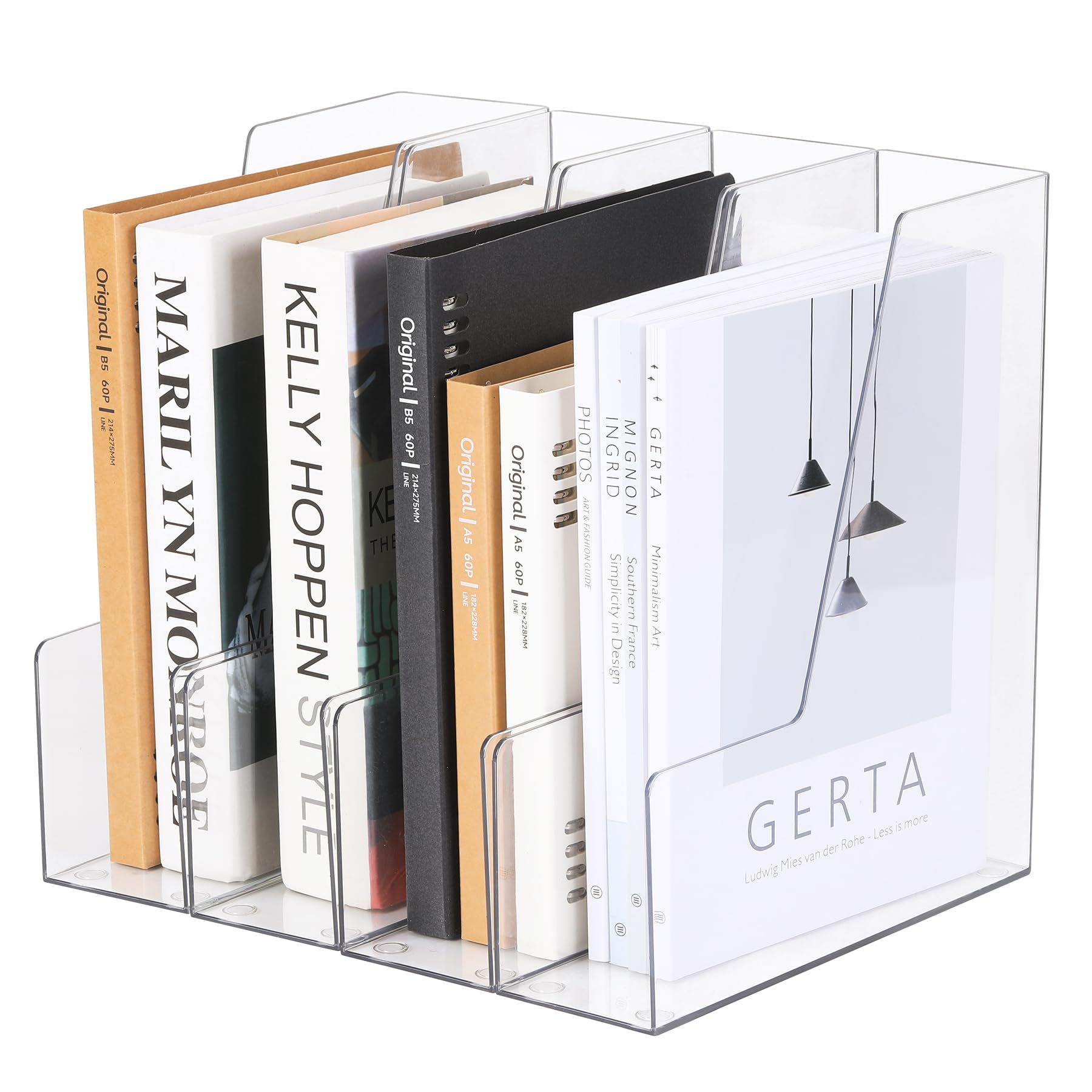 Amazon.com: CiWiVOKi Vertical File Holder, Clear PET Desk